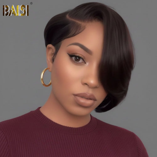 hairbs BOB Wig BAISI 5X5 Lace Pretty Side Part Short BOB Lace Wig