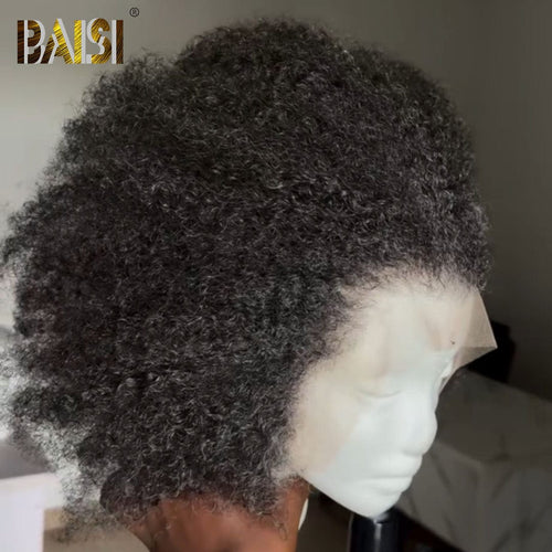 hairbs BOB Wig BAISI Bouncy Afro Curly Lace Wig