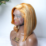 hairbs BOB Wig BAISI Orange Highlight Blonde Wavy Bob Wig