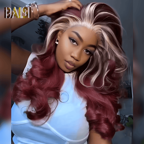 hairbs Customized Wig BAISI Copper Color Wavy Lace Wig