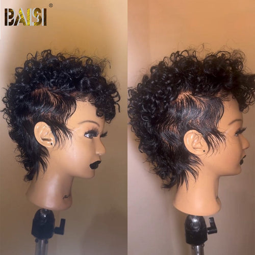 hairbs Pixie Cut Wig BAISI Full Lace Natural Black Pixie Short Cut Lace For Black Women