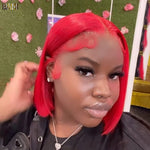 hairbs T part red Baisi T Part Color BoB  Lace Wig