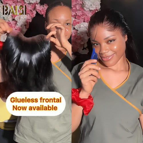 hairbs topper BAISI Natural Black Lace Frontal Braid (Not A Wig)