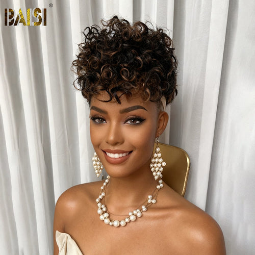 hairbs topper BAISI Wavy Partial Topper With Highlight (Not A Wig)