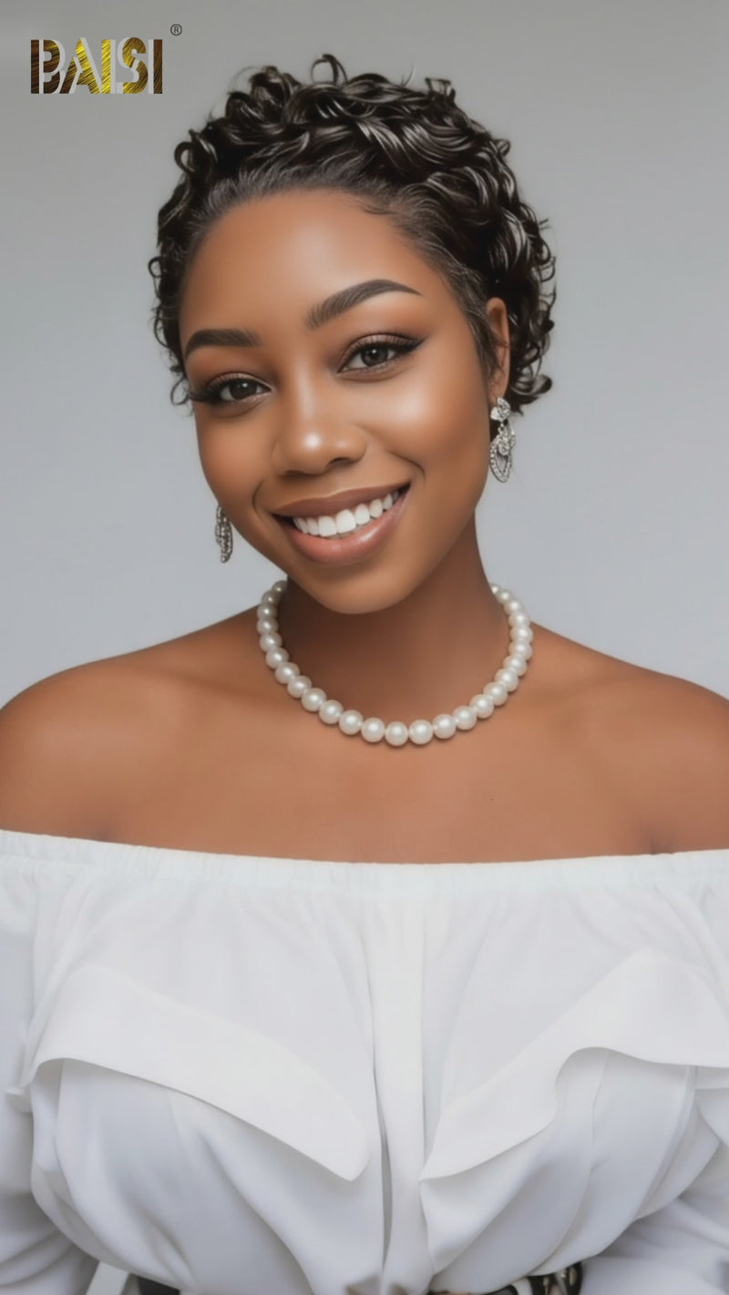 Baisi-13X4_Lace_frontal_pixie_cut_wig-black_color-100_human_hair-for black women-short hair
