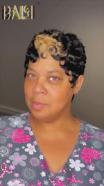 Baisi Finger Wave With Honey Blonde Lace Wig