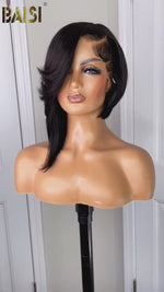 BAISI Sexy Side Part With Wavy Short Wig