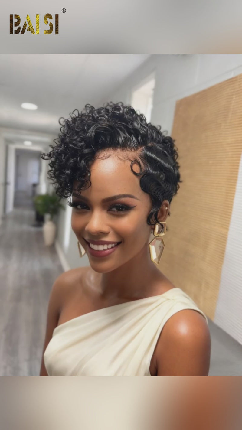 Baisi-full_lace_short_cut_wig-black_color-100_human_hair-for black women-short wig-pixie cut wig