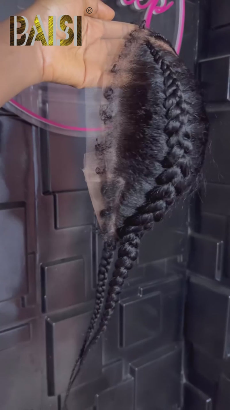 Baisi-Fulllacebraiedwig-Blackcolor-100_humanhair-braided wig-full lace wig-for black women