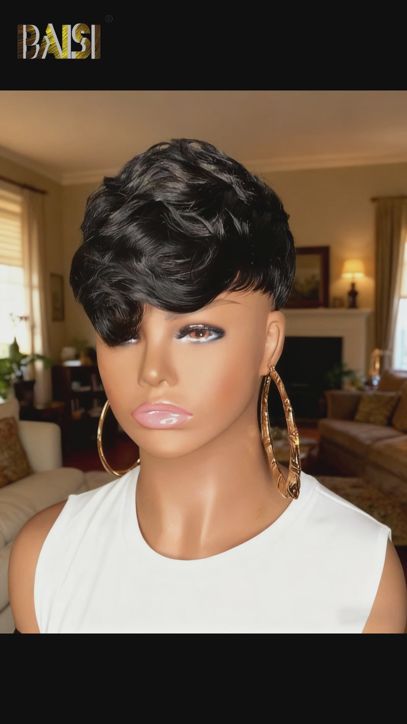 Baisi-6X9_topper-black_color-100_human_hair-for black women-glueless hair-topper hair