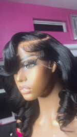 BAISI Bouncy Side Part Wavy Wig