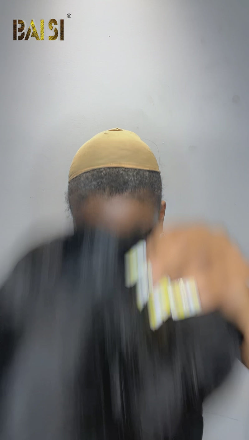 Baisi-4X4Laceclosurewig-Blackcolorwig-100_humanhair_for black women -bob wig-short hair