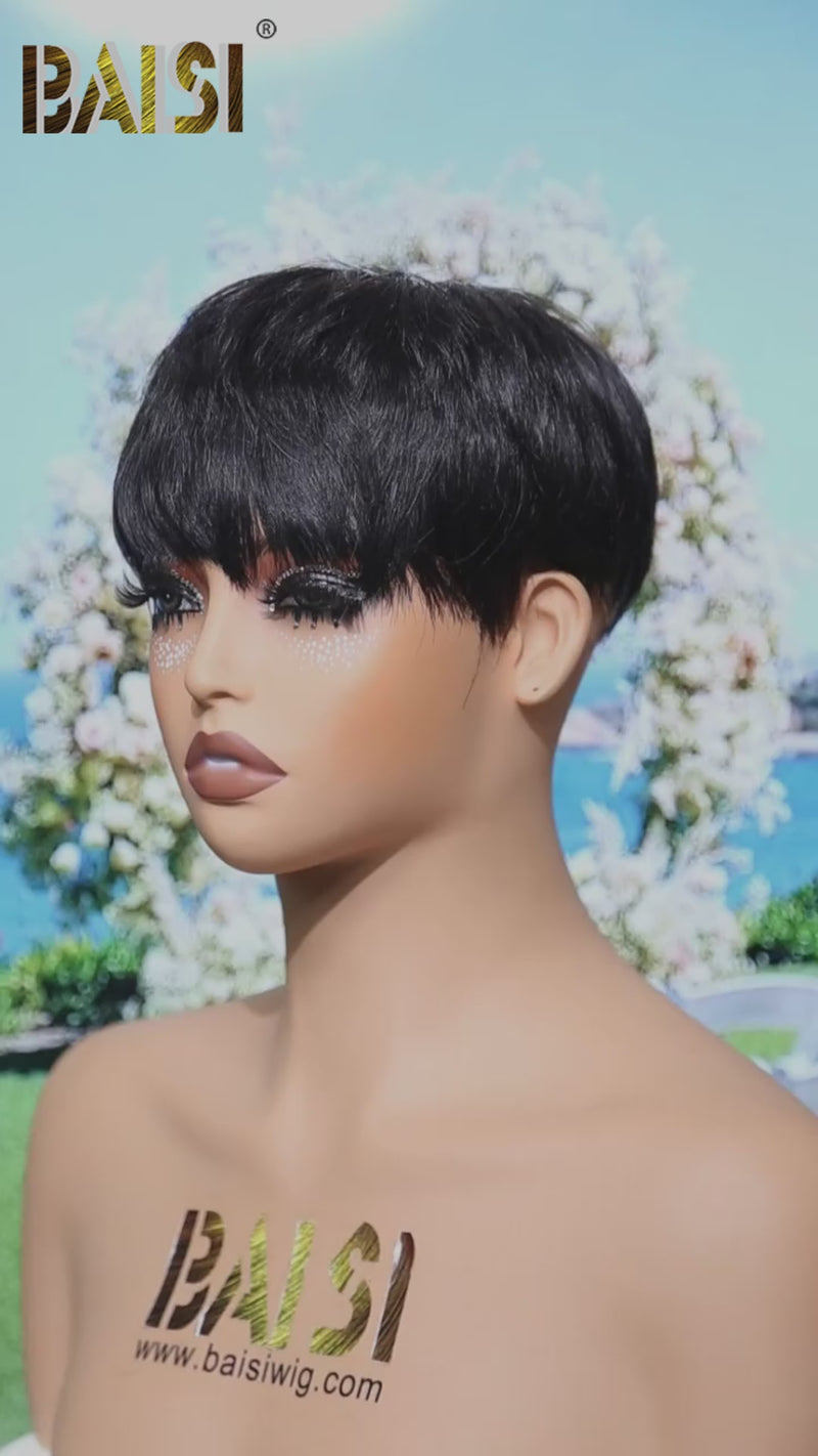 Baisi-6x7topper-naturalblack-100_humanhair-frontside-glueless hair-for daily use