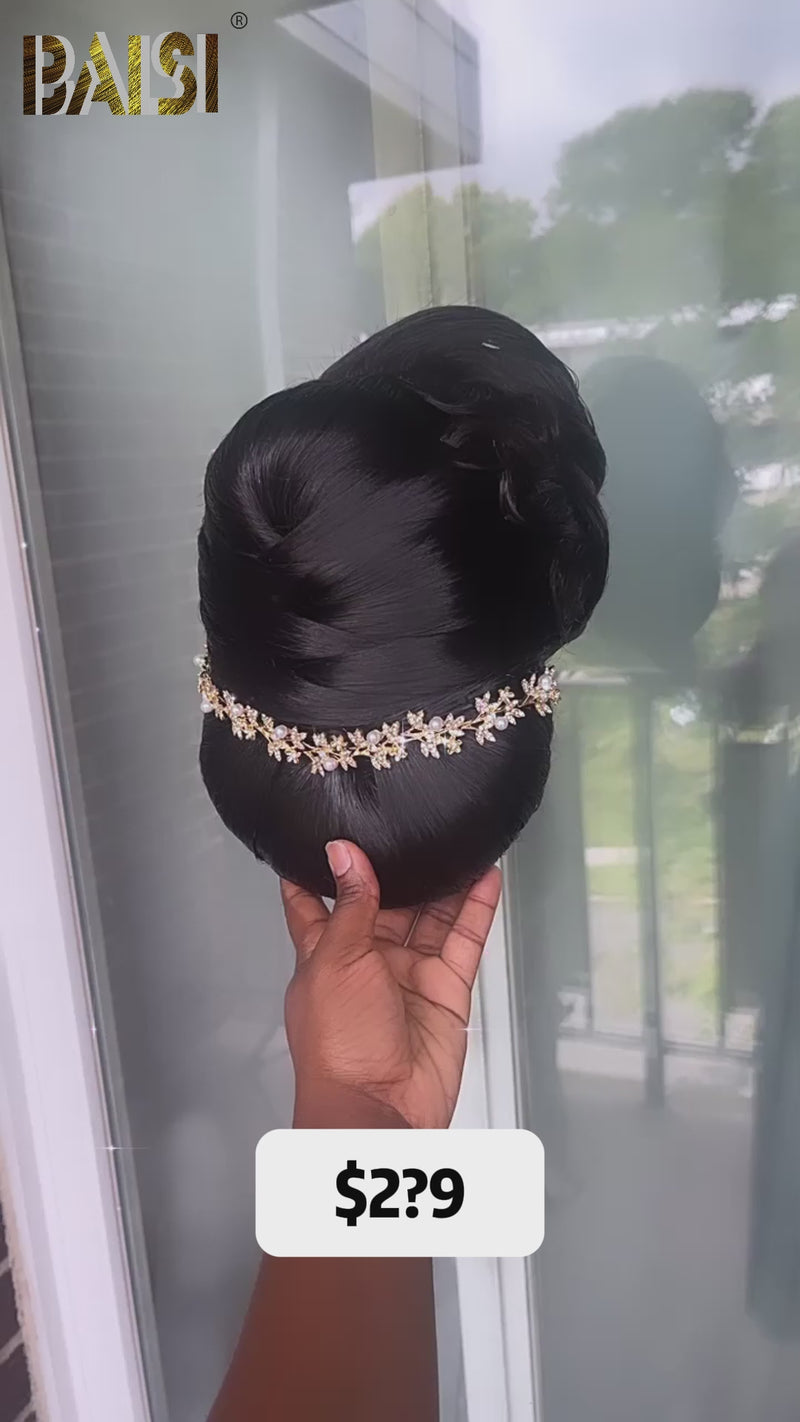 BAISI Charming Updo Ponytail Style Lace Wig For Wedding -for black women-wedding hair-for party-lace wig-lace frontal wig
