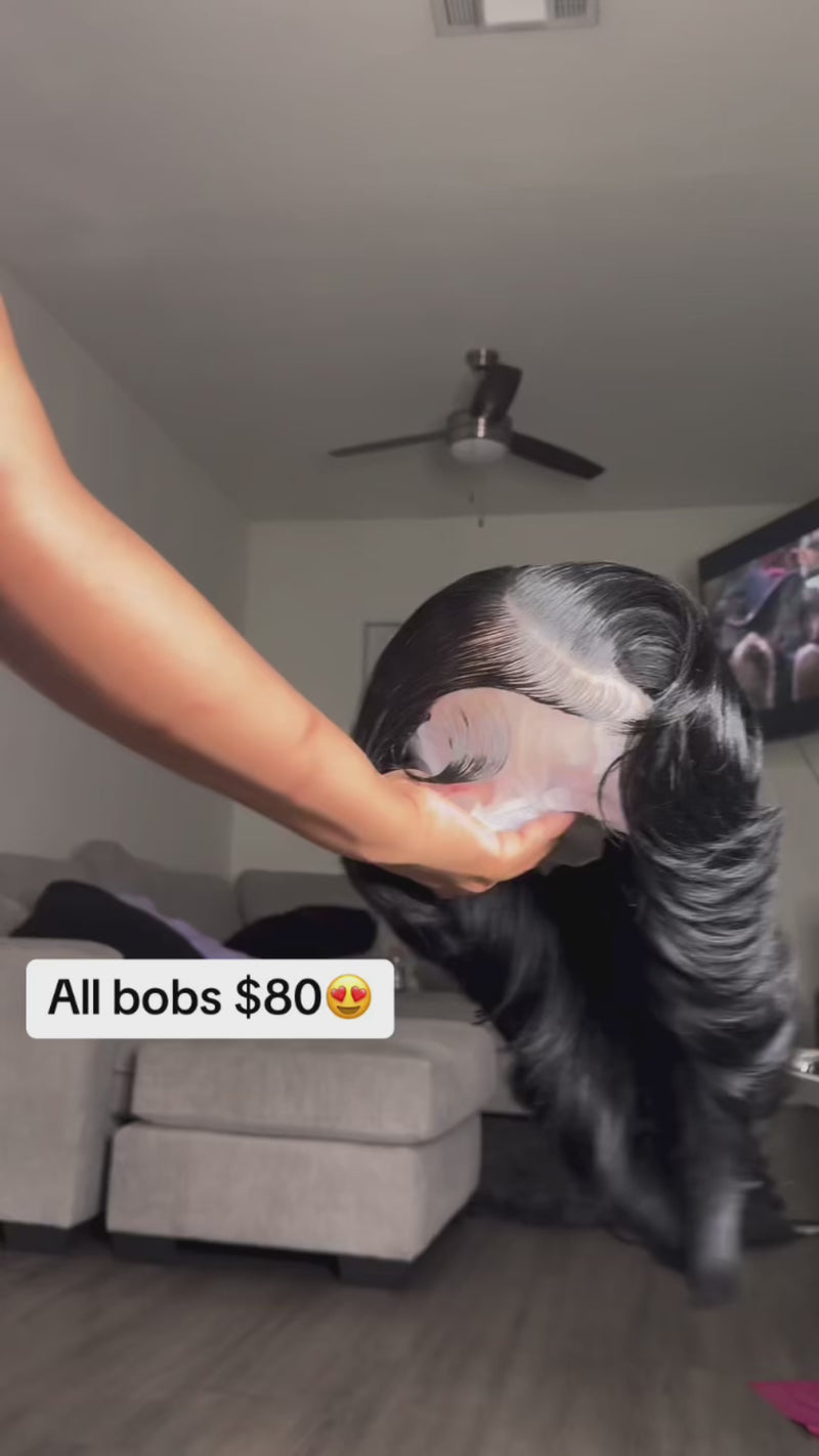 Baisi-5X5_Lace_side_part_bob_wig-Black_color-100_human_hair-for black women-bob wig-black hair