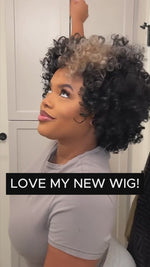 Baisi Afro Curl Highlight With Bang Wig