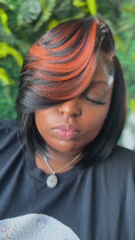 BAISI Fashion Side Part BoB With Ginger Color