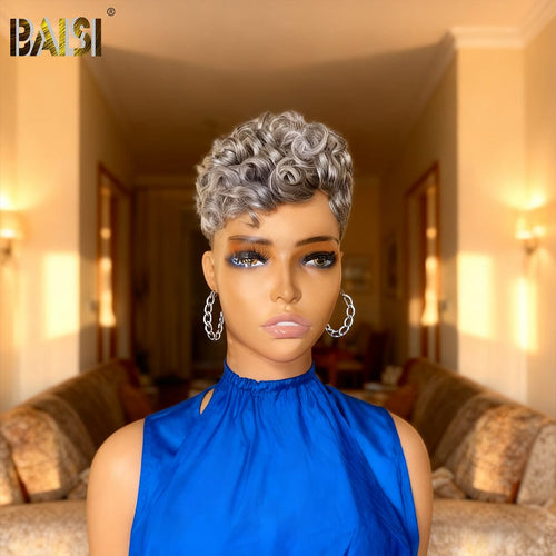 topper topper Same As Pics Baisi Grey Wavy Partial Topper (Not A Wig)