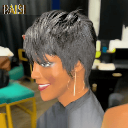 USA Pixie Cut Wig BAISI Pixie Fashion Short Cut No Lace Wig