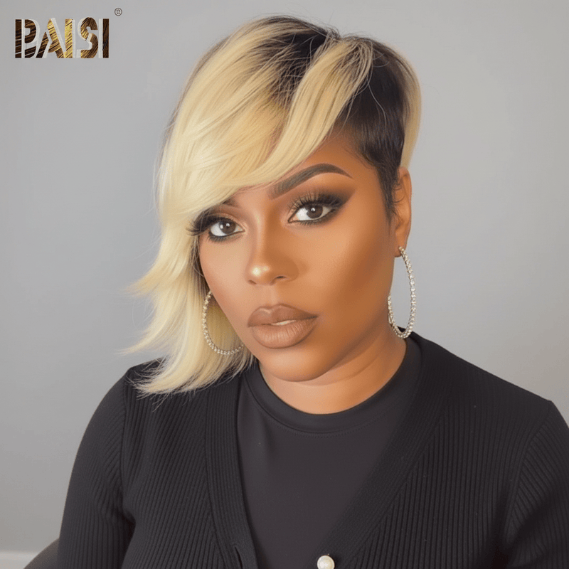 BAISI 1B/613# Straight Partial Topper (Not A Wig) – BAISI HAIR
