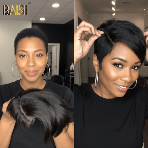 Wholesale price for 3 wigs Baisi $59 Wholesale Price Straight Partial Closure Topper
