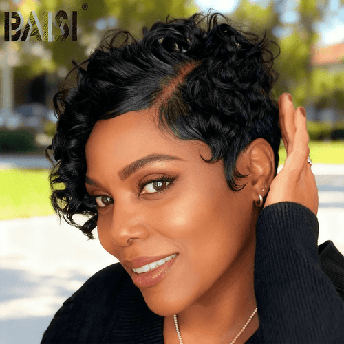 Wholesale price for 3 wigs Wholesale price for 3 wigs Baisi $59 Wholesale Price Fashion Side Part Curly Short BOB Wig