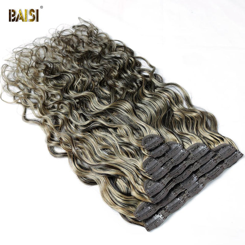 BAISI Wavy Clip Ins Hair Extensions F1B/27# Color ( US Warehouse ) - BAISI HAIR