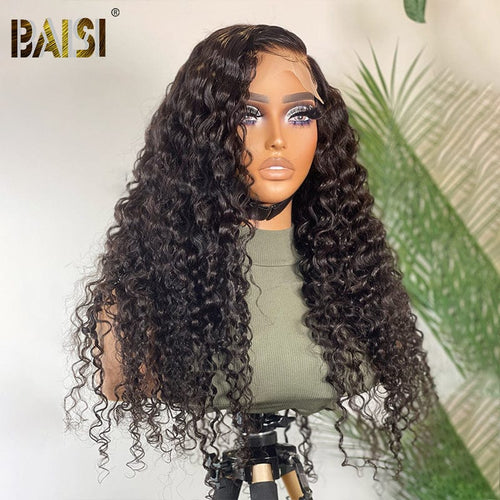 Baisi_Clearance_Sale bob wig BAISI 10A Deep Wave 24 inch 4x4 Closure Wig,  STOCK LIMIT!
