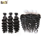 BAISI 8A Natural Wave Human Hair Bundles with Closure/Frontal - BAISI HAIR