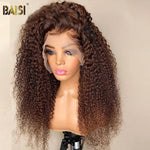 BAISI HAIR BAISI Bleached Knots 4# Curly Lace Wig Pre plucked