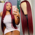 BAISI HAIR BOB Wig 16 / Red BAISI Color Lace Wig Straight