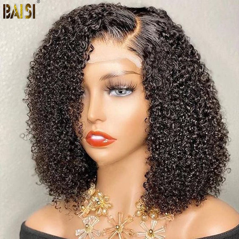 BAISI HAIR BOB Wig BAISI Lace Front Human Hair Afro Curl Wig