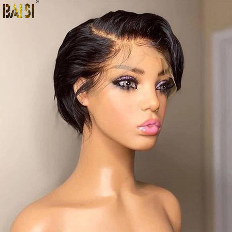 Baisi hair Bob wig BAISI Pixie Cut Wig PrePlucked Hairline 100% Human Hair