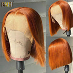 BAISI HAIR BOB Wig Orange Ginger Color Human Hair BOB Wig
