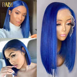BAISI HAIR Closure Wig Blue / 10 BAISI Color Bob Wig 4*4 Closure wig Human Hair