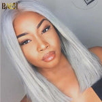 BAISI HAIR Closure Wig Grey / 10 BAISI Color Bob Wig 4*4 Closure wig Human Hair