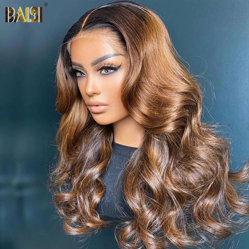 BAISI HAIR Customized Wig BAISI 1b/#4 Body Wave Wig Bleached Knots