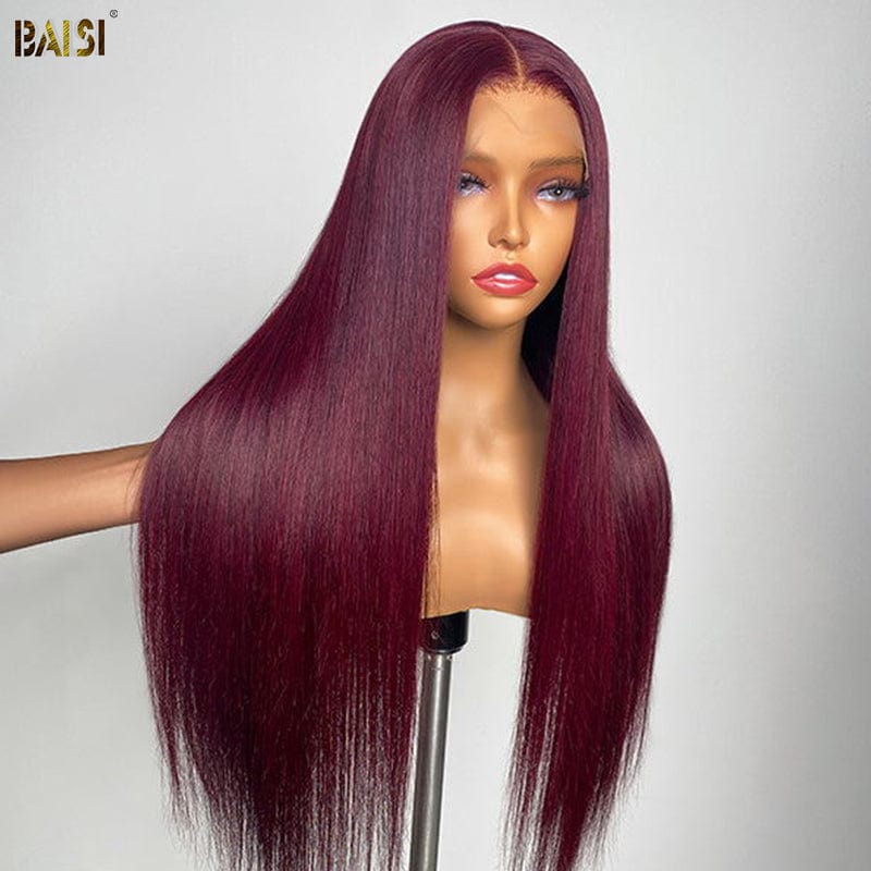BAISI HAIR Customized Wig BAISI Dark Purple Plum Color Wigs