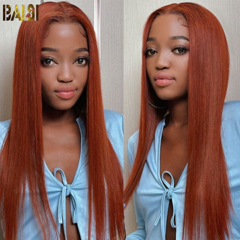 BAISI HAIR Customized Wig BAISI Ginger Orange Color Striaght Wig