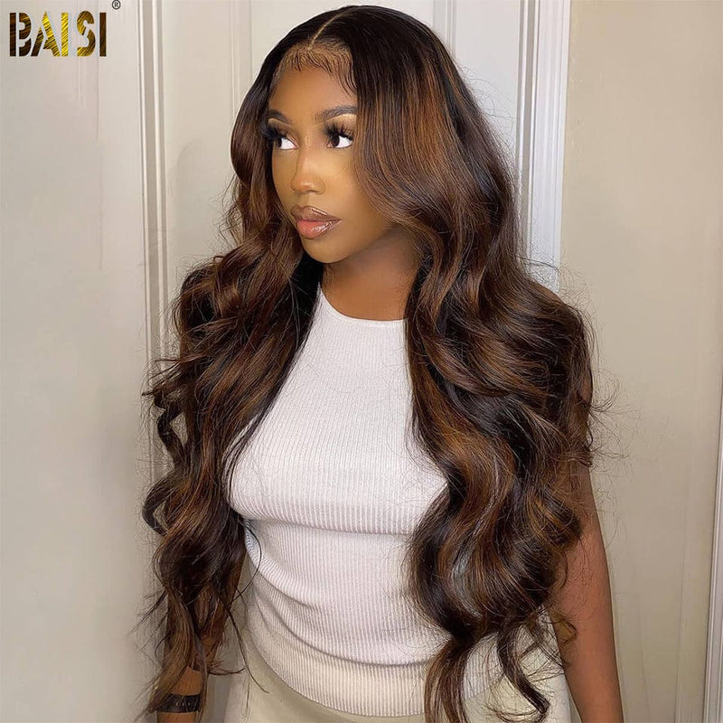 BAISI HAIR Customized Wig BAISI Highlight Piano Color Lace Wavy Wig