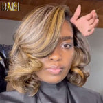 BAISI HAIR Customized Wig BAISI  Mixed Color Highlight Natural Wave Wig