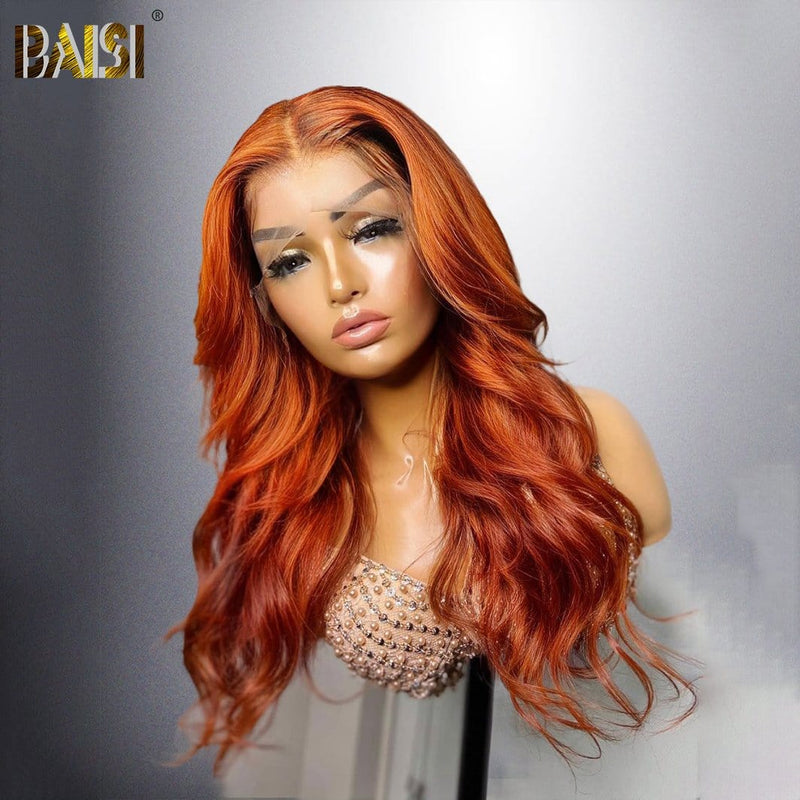 BAISI HAIR Customized Wig Baisi  Orange/Copper/1B Frontal Lace Wig