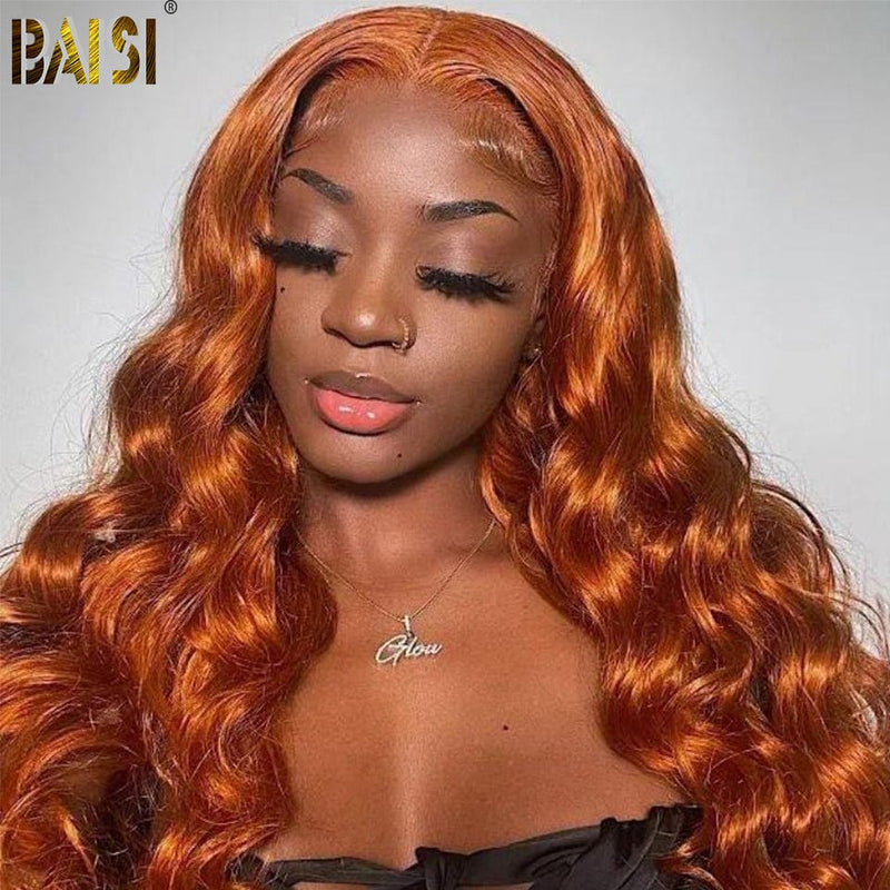 BAISI HAIR Customized Wig BAISI Orange Ginger Colored Loose Wave Wig