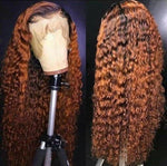 BAISI HAIR Customized Wig BAISI Pre Plucked Deep Wave Wig Color 33# With Dark Roots