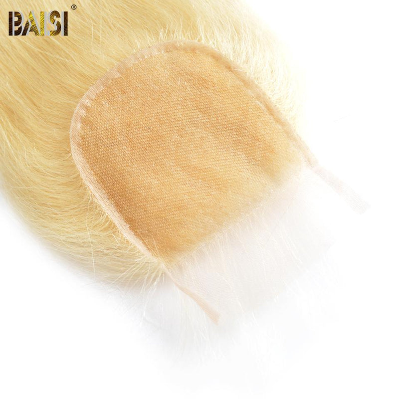 BAISI 10A Bundles with Closure Eurasian Straight Blonde #613 - BAISI HAIR