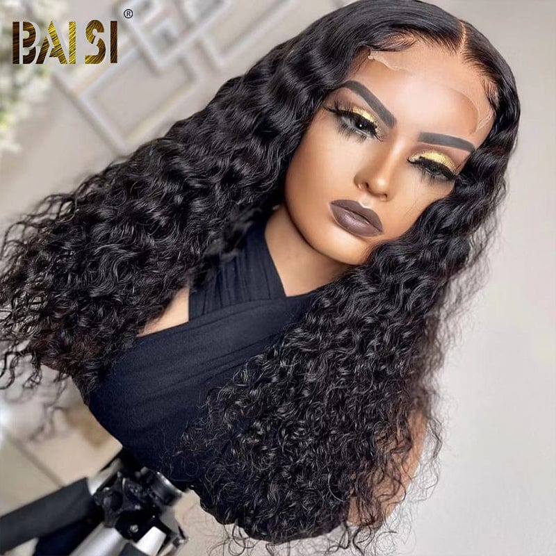 BAISI HAIR Frontal Lace Wig Water Wave / 30 BAISI 10A 5x5 Lace Frontal Wig Human Hair Wig
