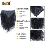 BAISI Curly Wave Clip Ins Hair Extensions 8 Pcs And 120g/Set - BAISI HAIR