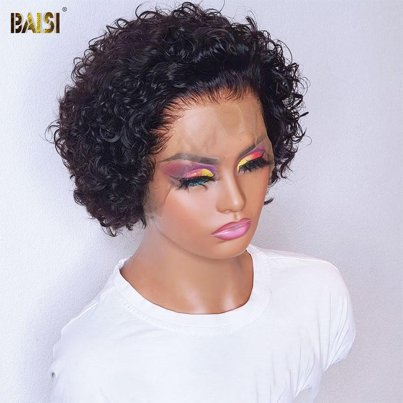 BAISI Virgir Human Hair Curly Hair Short Cut Wig - BAISI HAIR