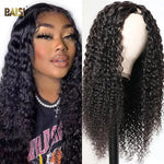 BAISI U Part Wig Curly 100% Human Hair Wigs - BAISI HAIR