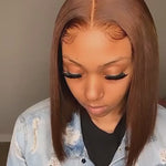 BAISI 10A Brown Color Lace BoB Wig